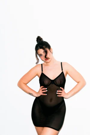 2025-04-27_MICHELA_x_DEFRANCE_4644 Nuisette Transparente Noire Épure