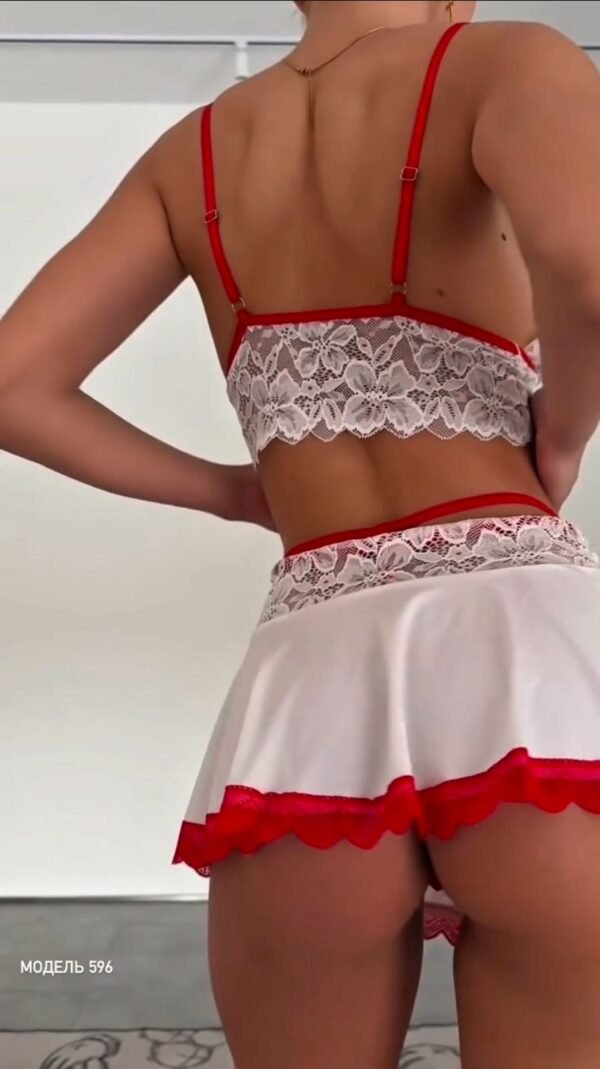 WhatsApp Image 2026-03-15 at 00.51.39 5 pieces Ensemble Lingerie Romantique Blanc et Rouge (+les bas)